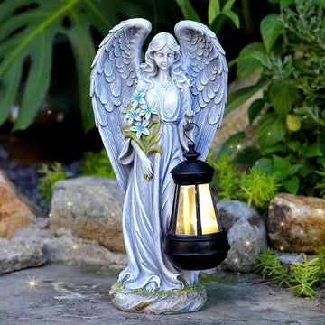 Solar Angel Outdoor Garden Decor Statues Gifts for Women