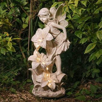 Solar Garden Sculptures Fairy Angel Statues