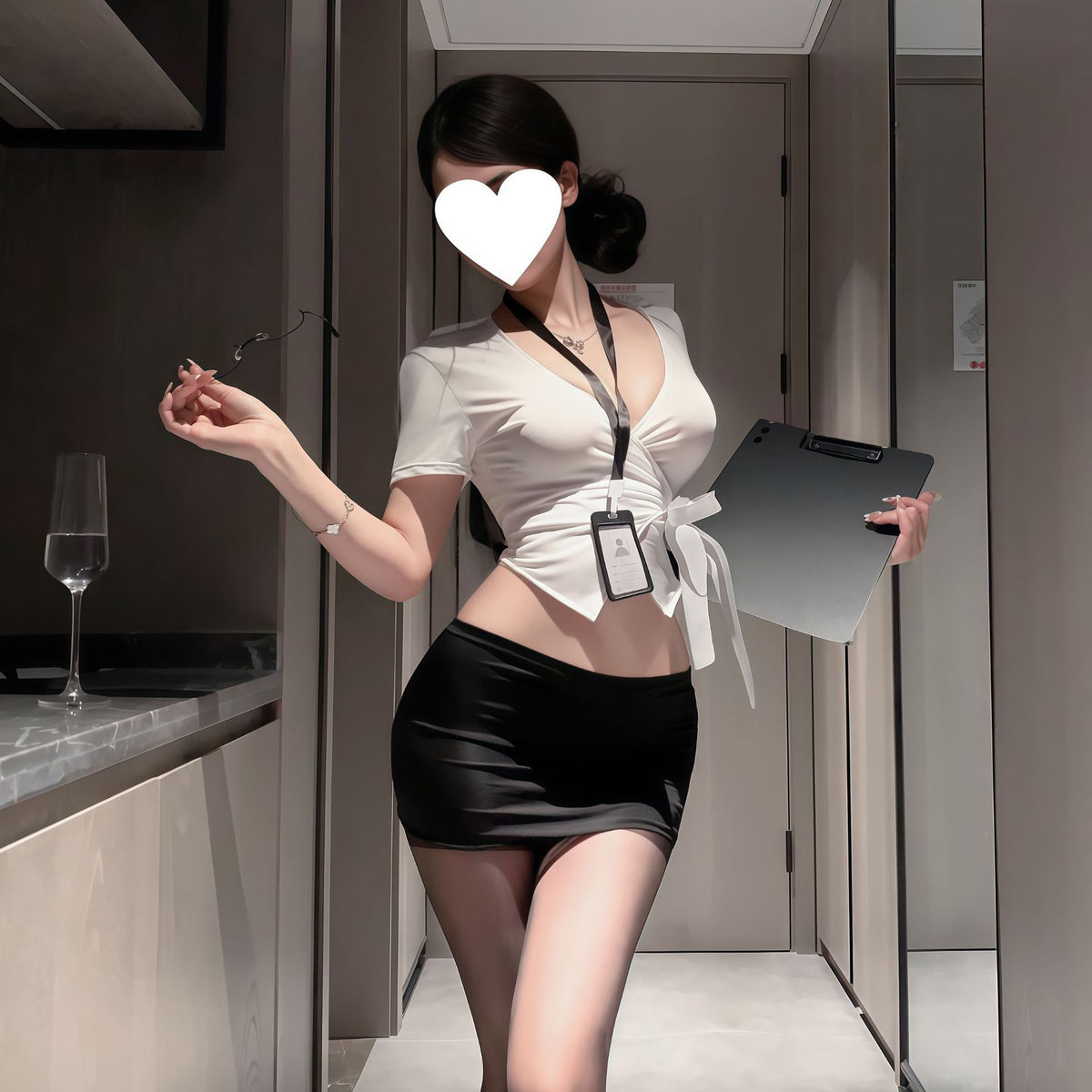 Office-Inspired Fitted Skirt Costume Set