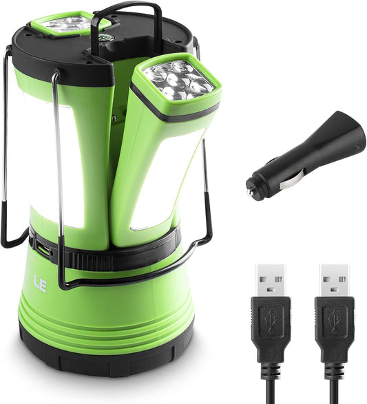 LED Camping Lantern Rechargeable with Detachable Flashlight 600LM