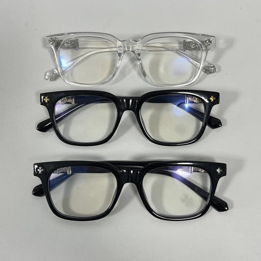 Anti blue Glasses，Fashion Eyewear，decorative glasses，Unisex Square Eyeglasses for Summer