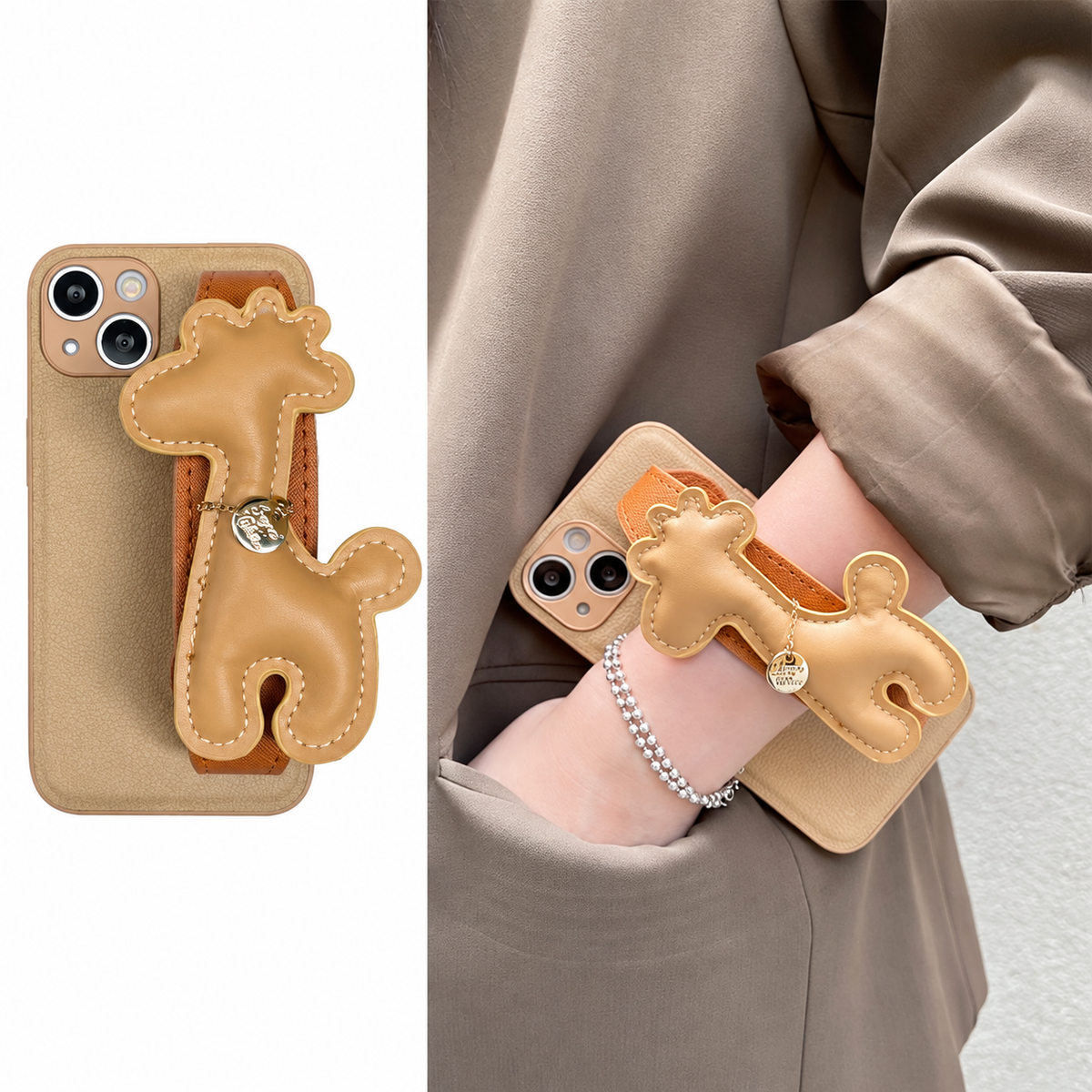 Animal Wrist Strap iPhone Case