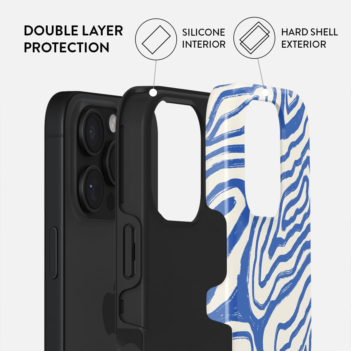 Blue Abstract Line MagSafe iPhone Case