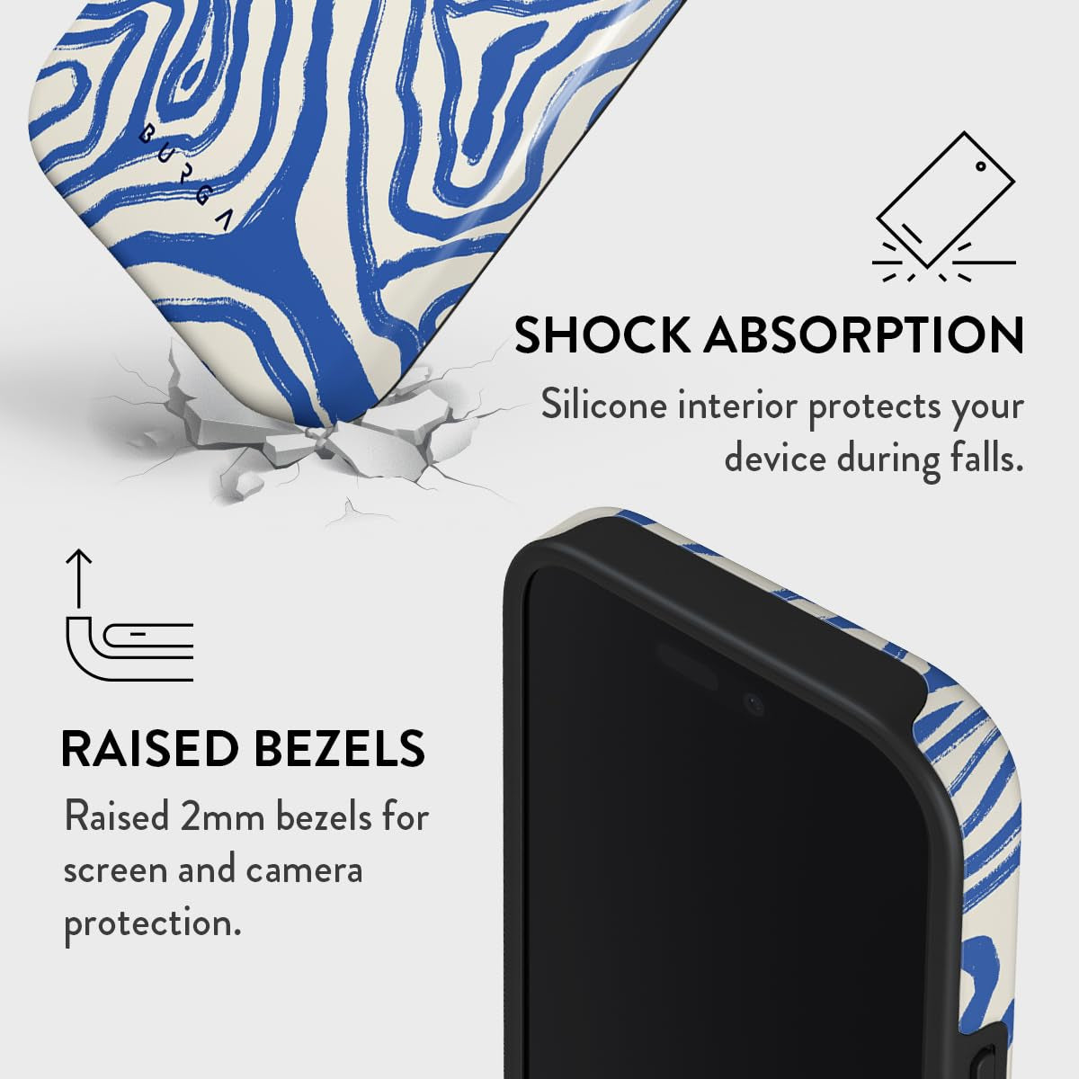 Blue Abstract Line MagSafe iPhone Case