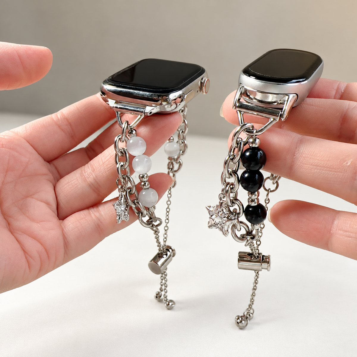 Cat's Eye Beaded Apple Watch Band