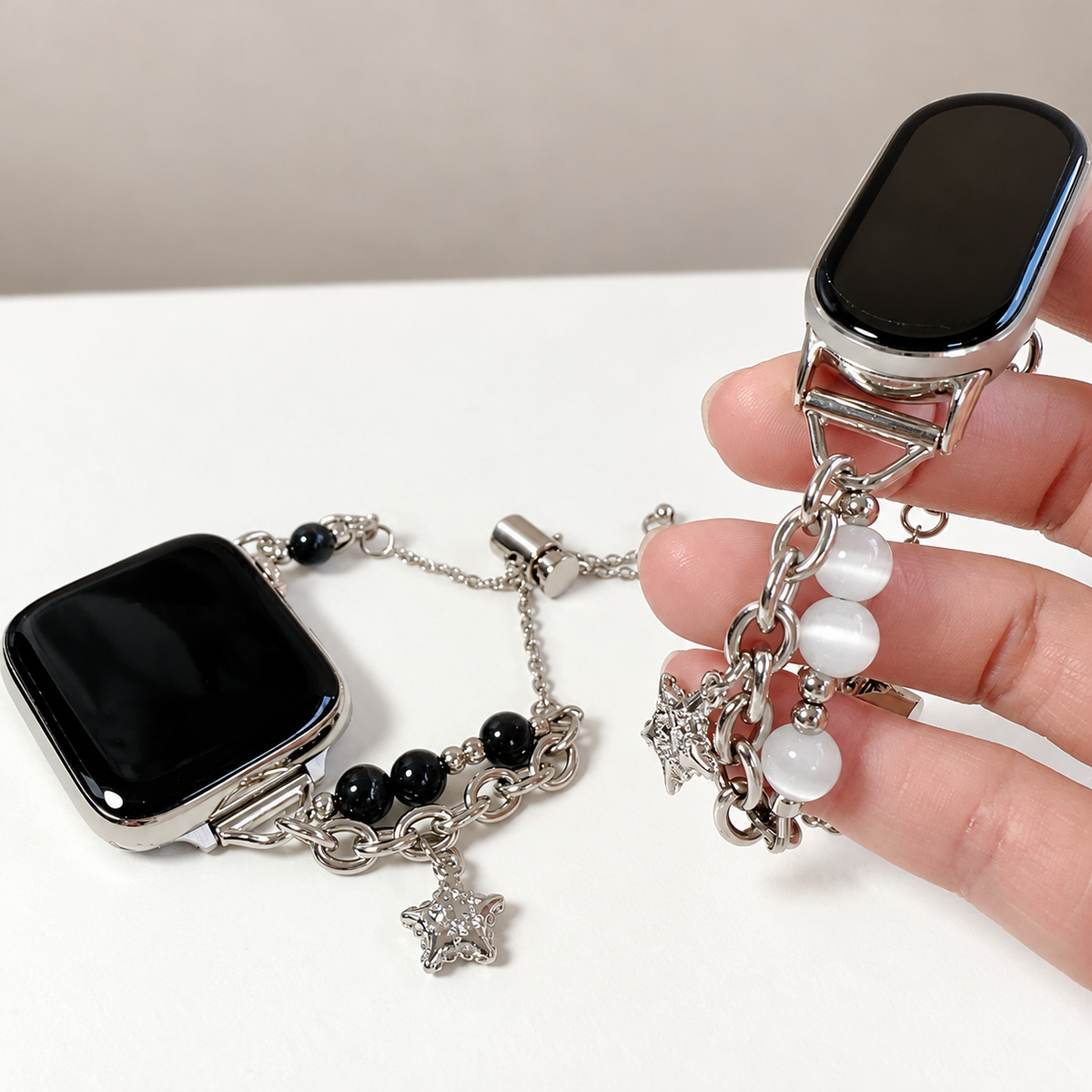 Cat's Eye Beaded Apple Watch Band