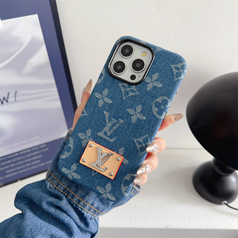 Classic Letters Denim iPhone Case