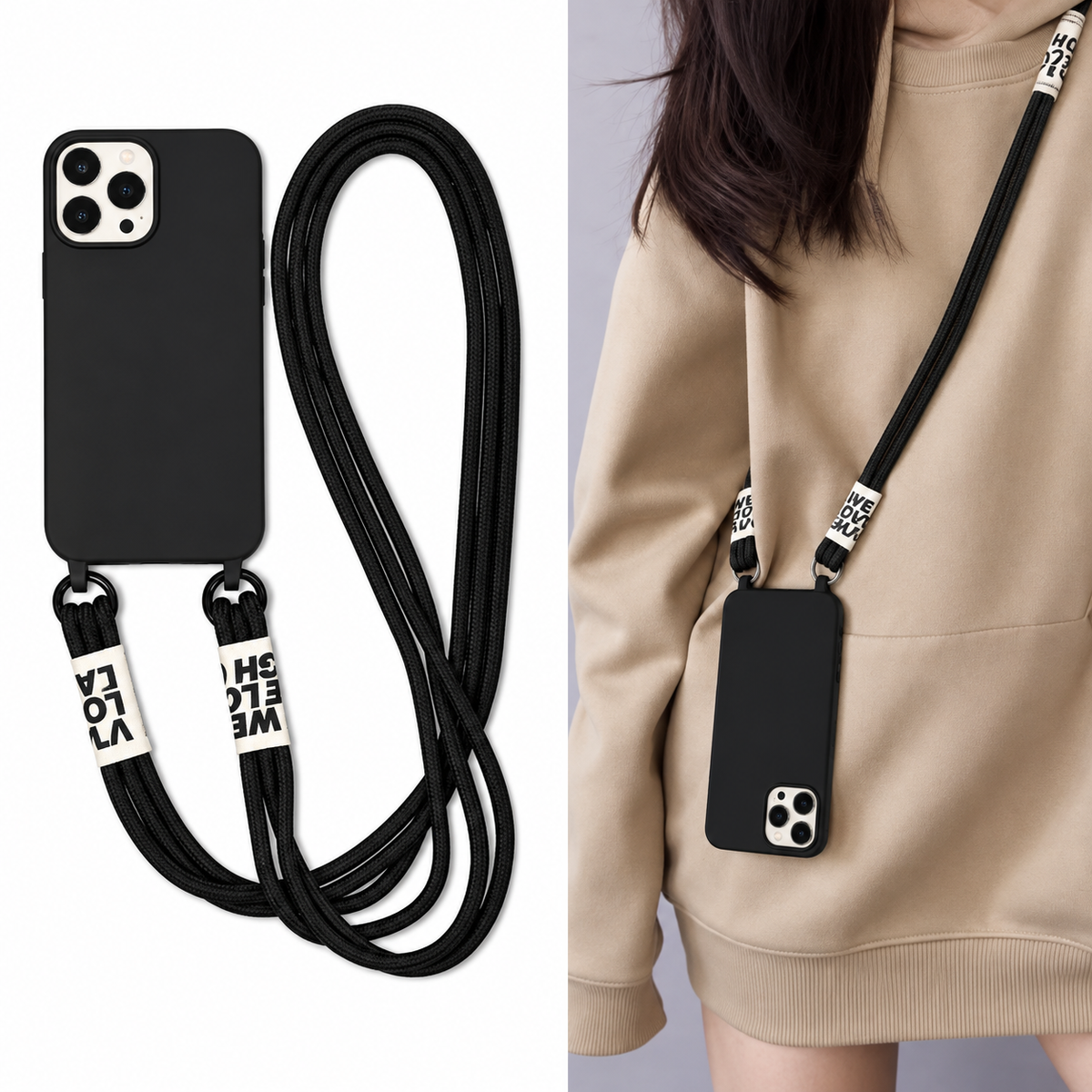 Crossbody iPhone Case with Adjustable Lanyard Strap