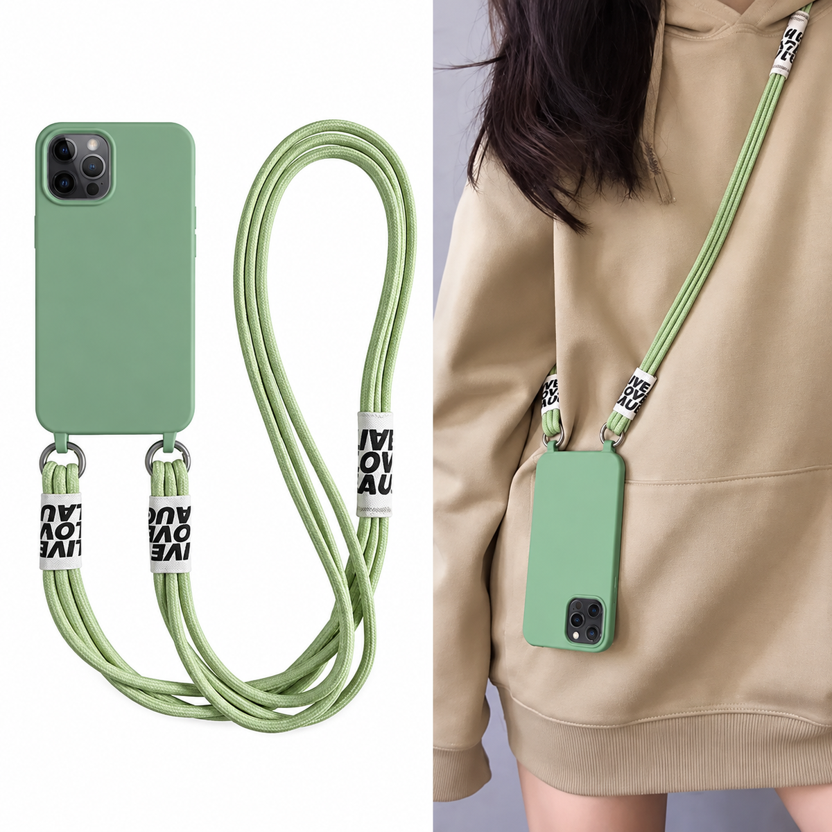Crossbody iPhone Case with Adjustable Lanyard Strap