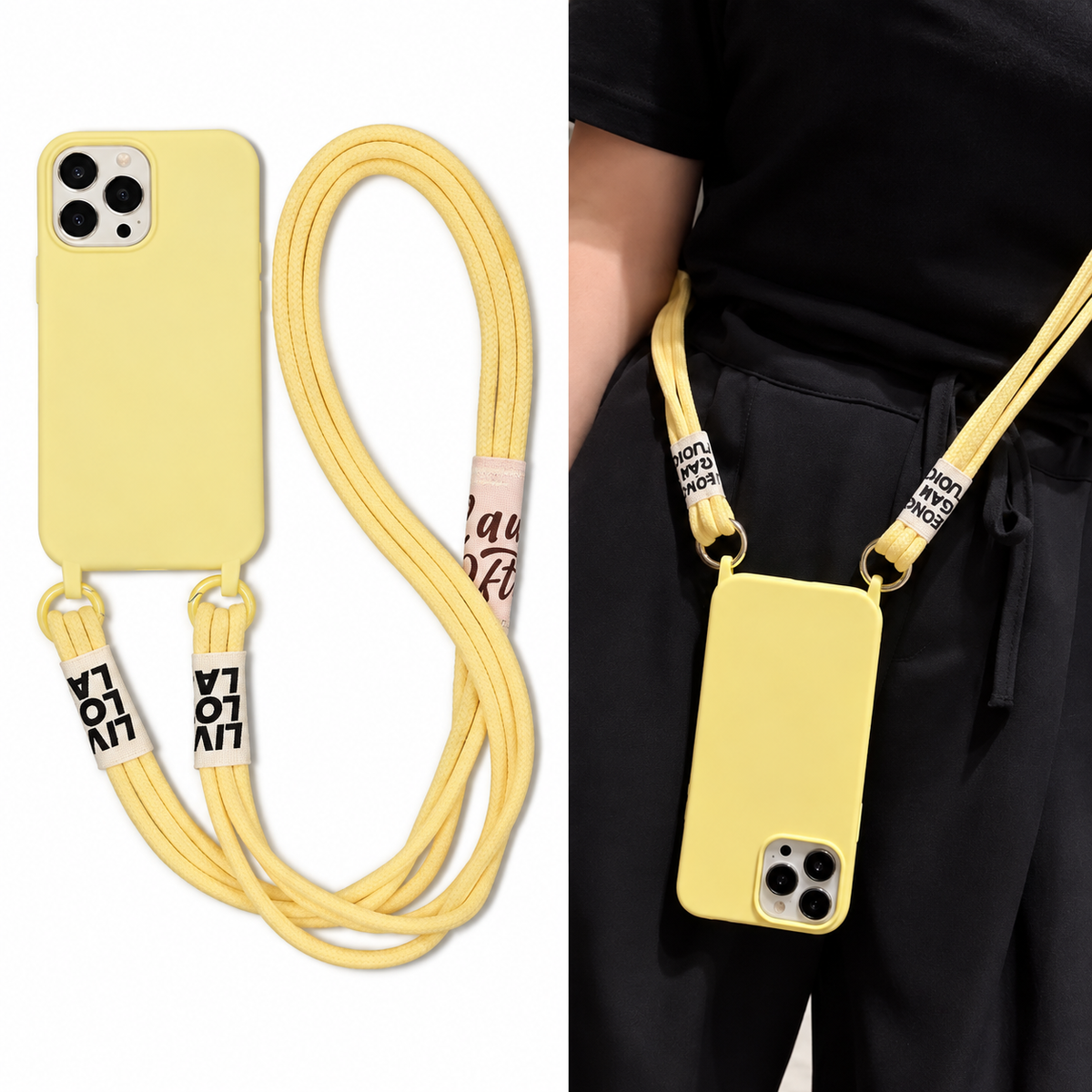 Crossbody iPhone Case with Adjustable Lanyard Strap