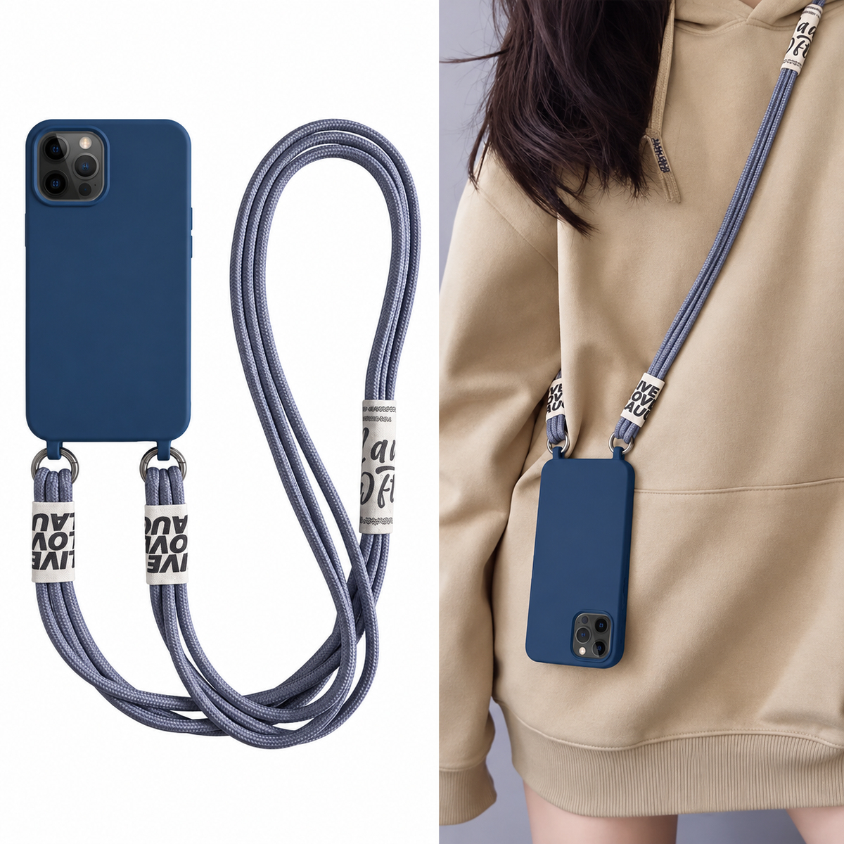 Crossbody iPhone Case with Adjustable Lanyard Strap