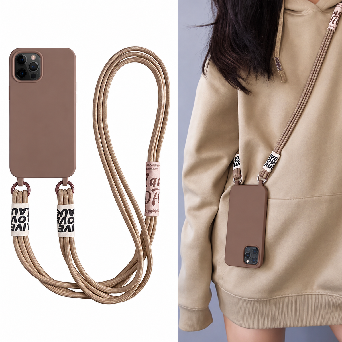 Crossbody iPhone Case with Adjustable Lanyard Strap