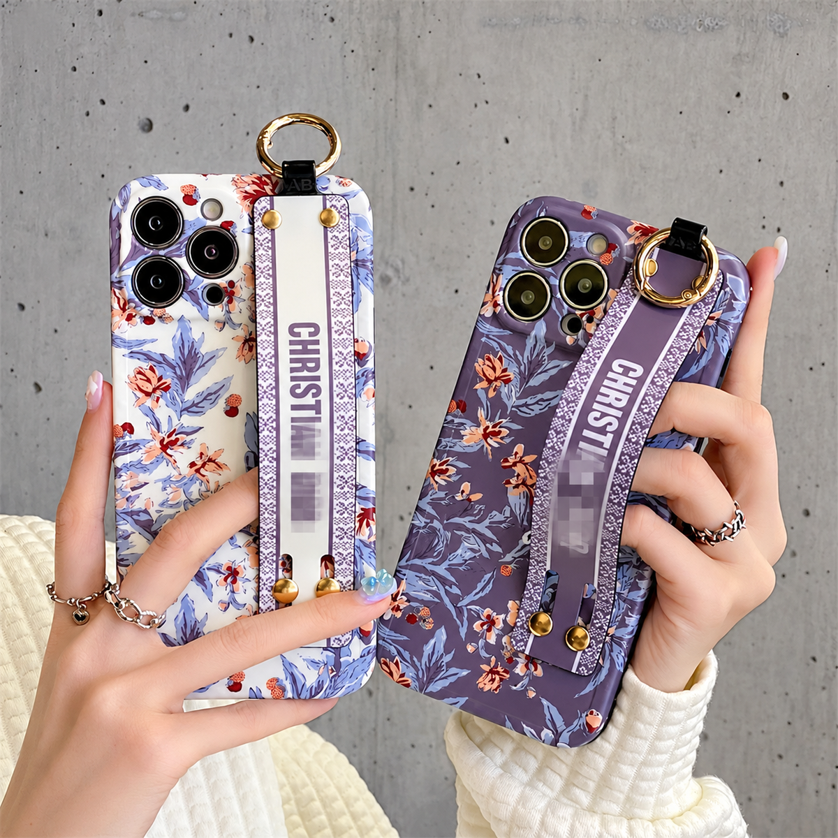 Ditsy Floral Wrist Strap iPhone Case