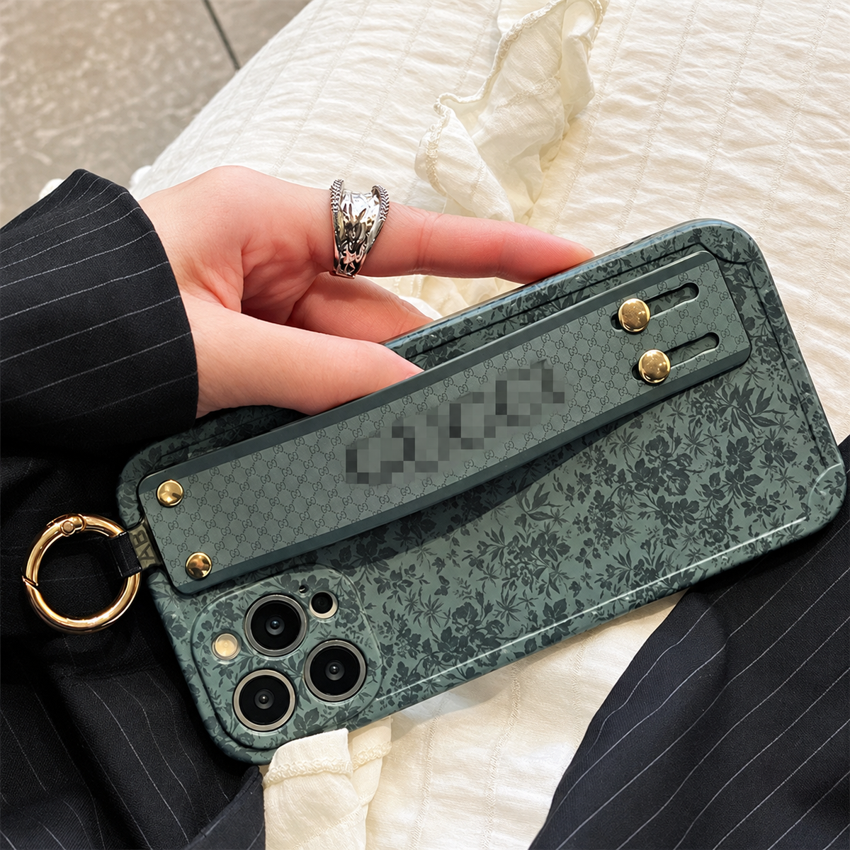 Ditsy Floral Wrist Strap iPhone Case