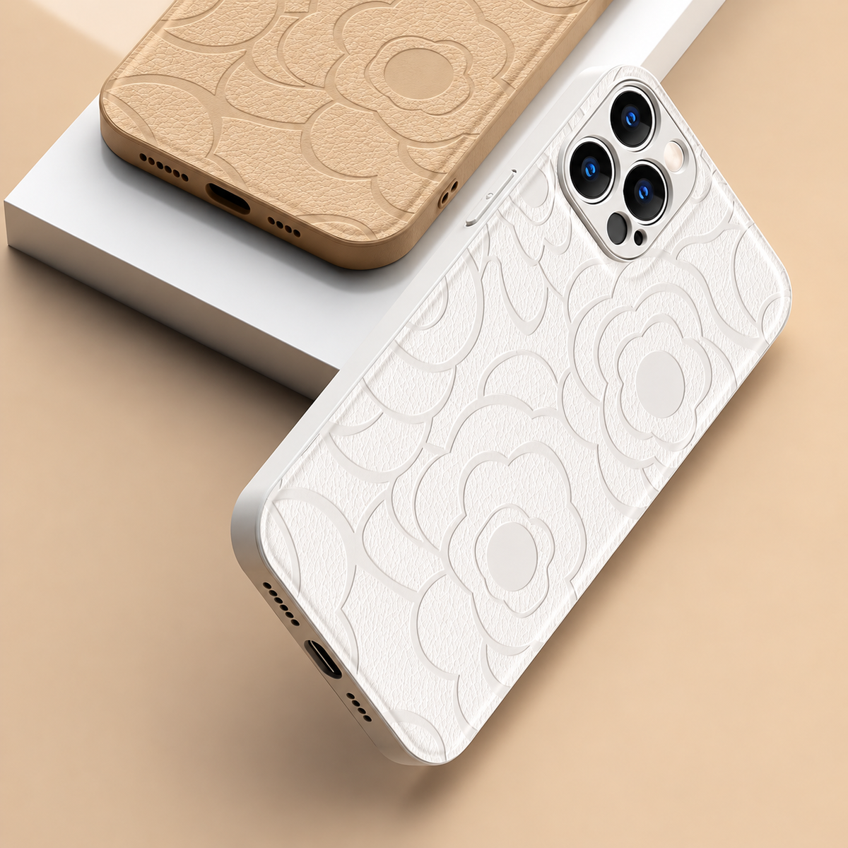 Embossed Camellia iPhone Case