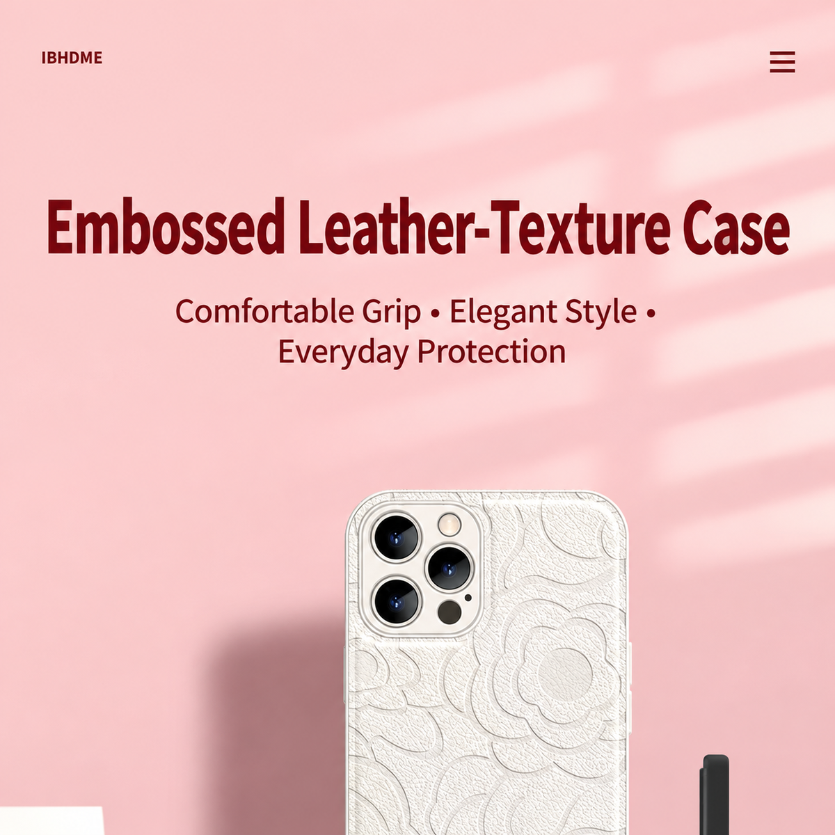 Embossed Camellia iPhone Case