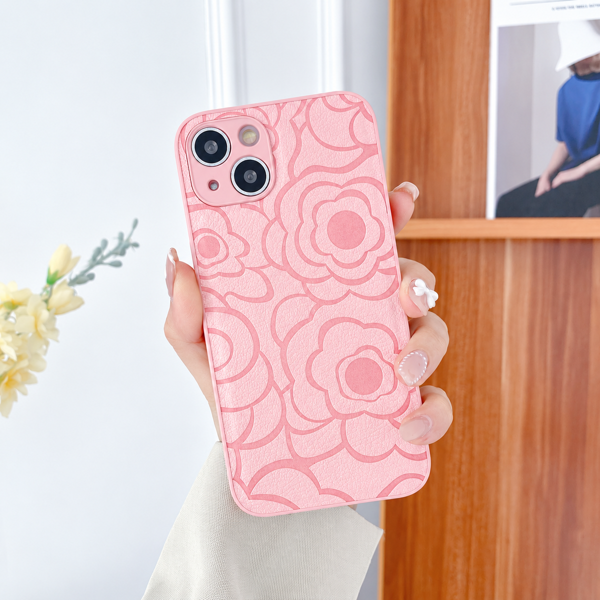 Embossed Camellia iPhone Case