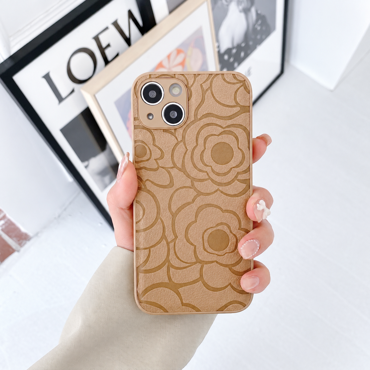Embossed Camellia iPhone Case