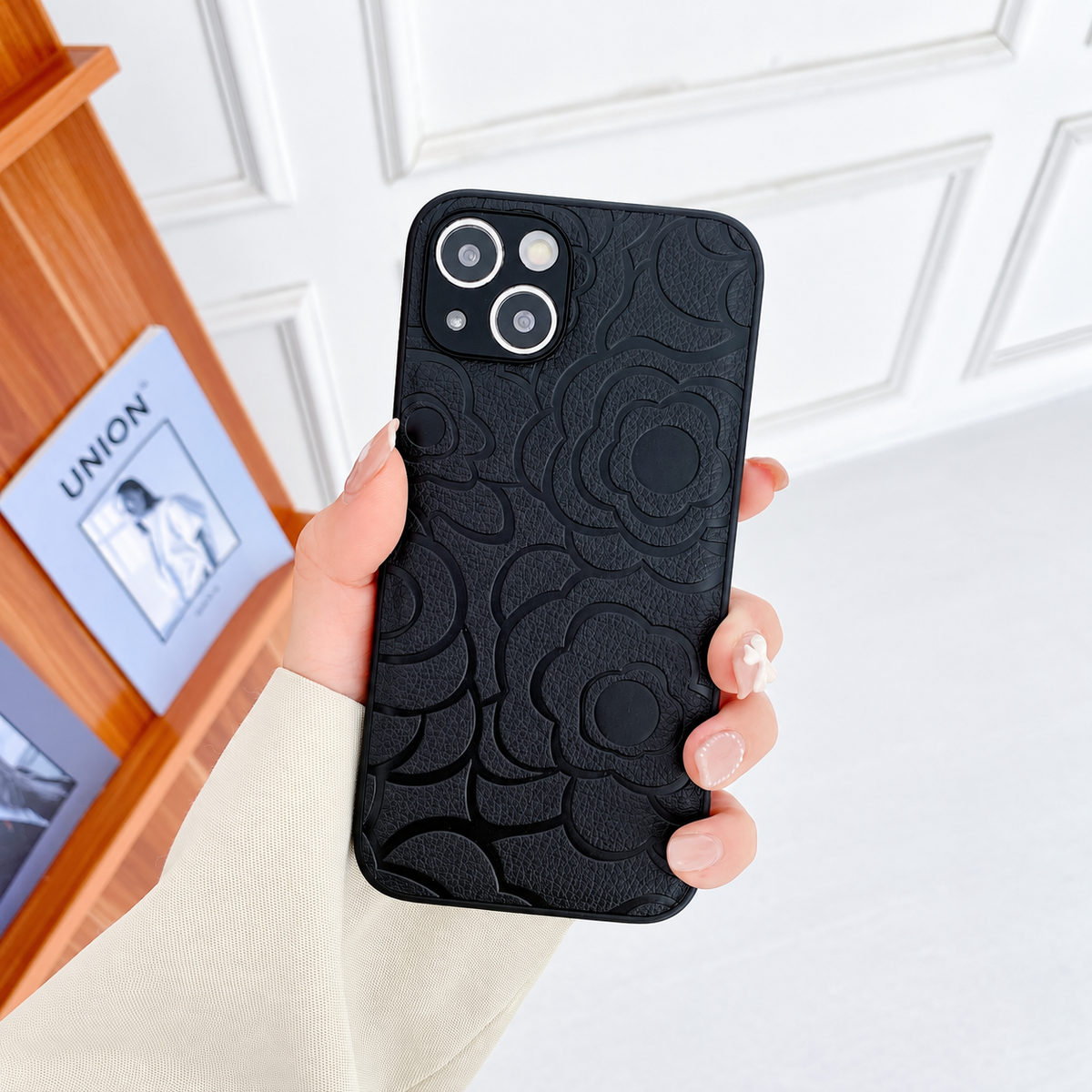Embossed Camellia iPhone Case