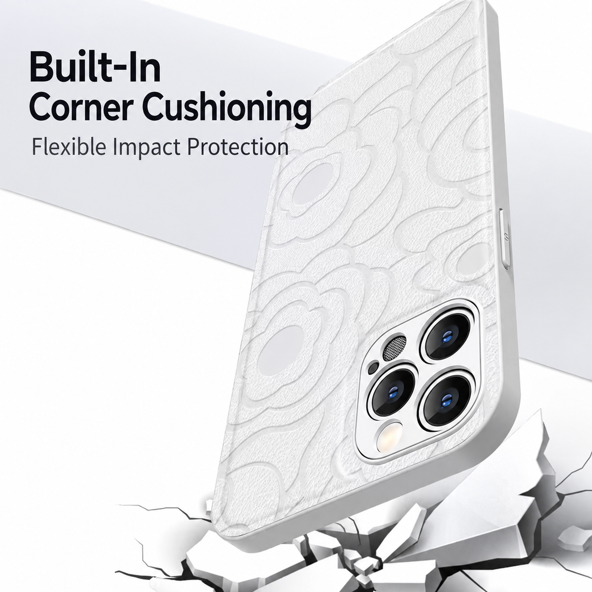 Embossed Camellia iPhone Case
