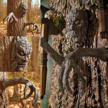 Halloween 3D Demon Tree Faces Decor Outdoor