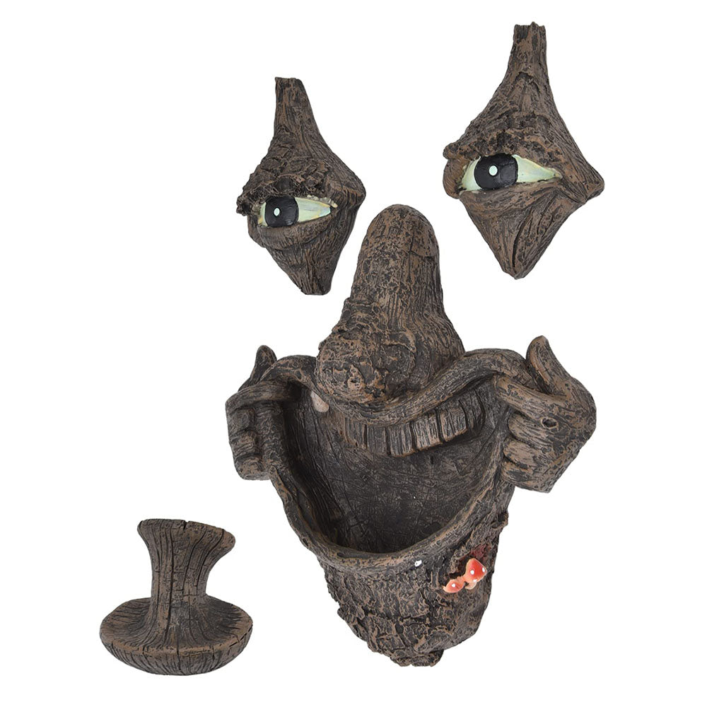 Smiling Joker Tree Face Bird Feeder