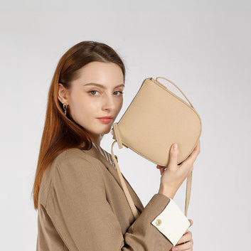 Genuine Leather Crossbody Shoulder Bag 9602