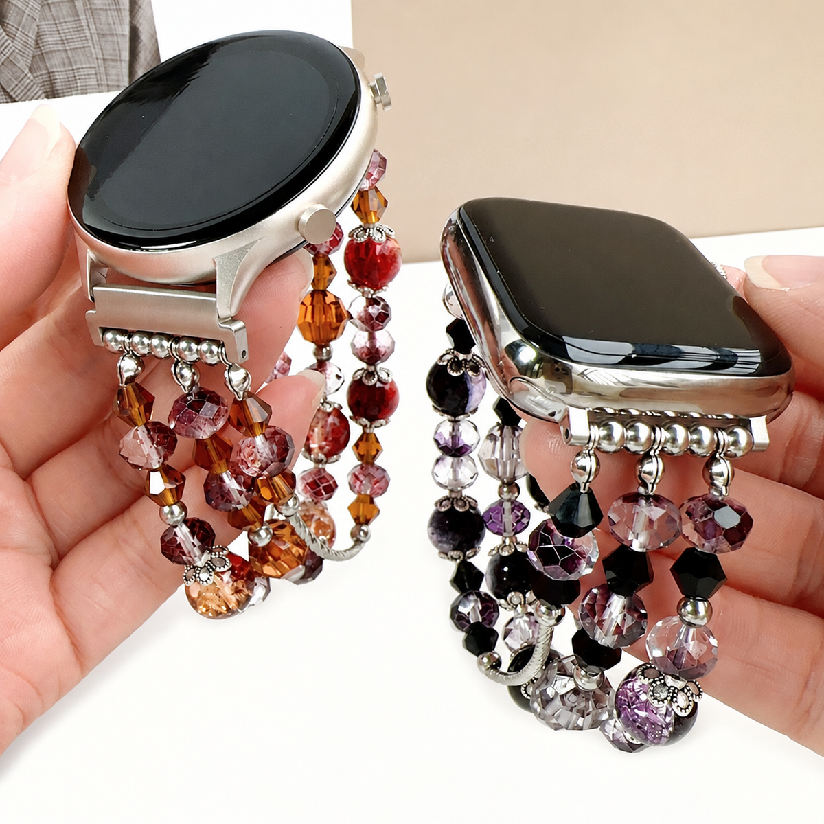 Glazed Bead Elastic Apple Watch Band