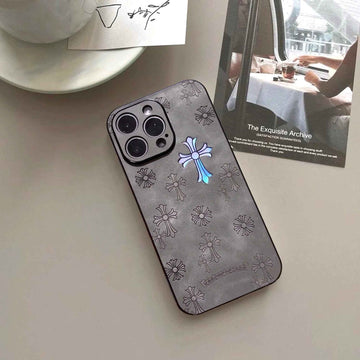 Laser ChromeHearts Pattern iPhone Case