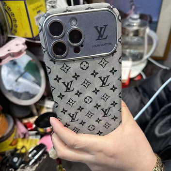 Classic Letters Leather iPhone Case