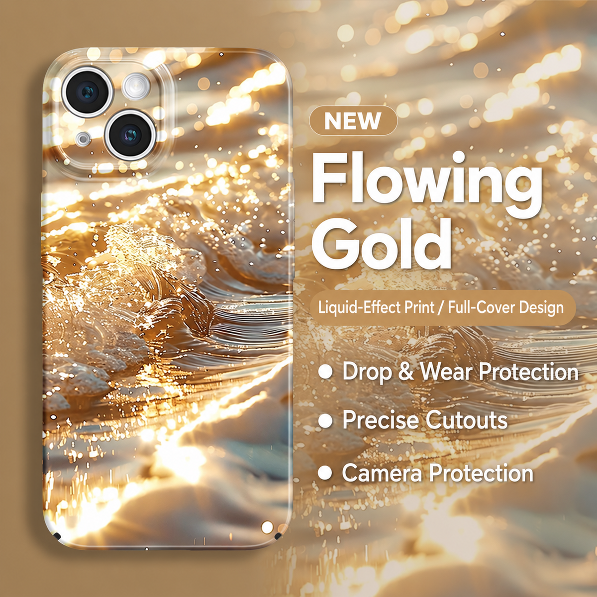 Lucky Flowing Gold iPhone Case