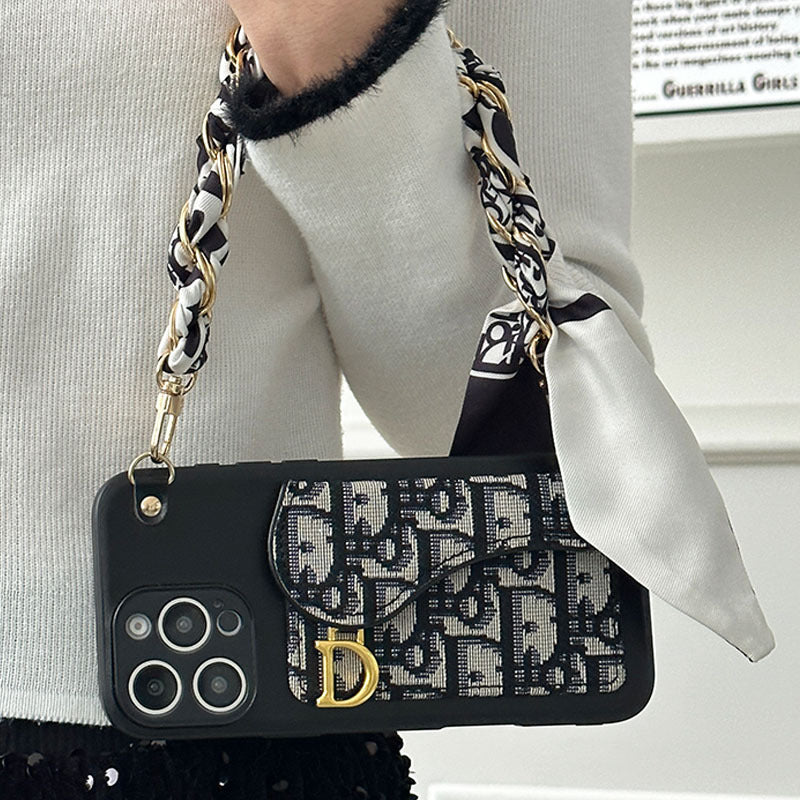 Black Handle and Crossbody Phone Case