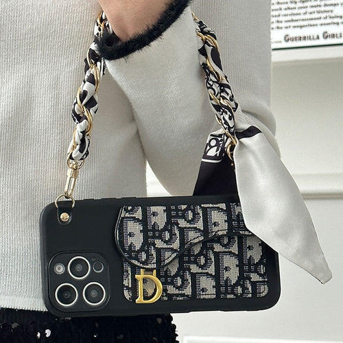 Black Handle and Crossbody Phone Case