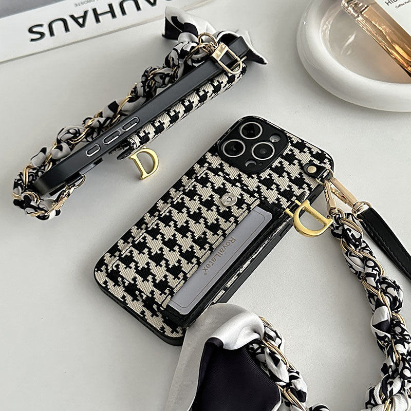 Black Handle and Crossbody Phone Case