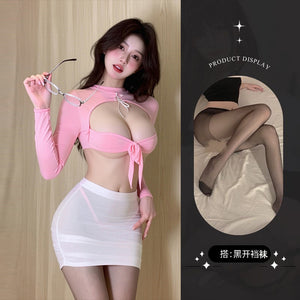Two-Tone Office-Inspired Costume Set - 5908B
