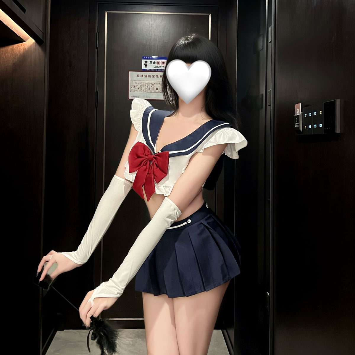 Adult Sailor-Style Top and Skirt Set - 5845