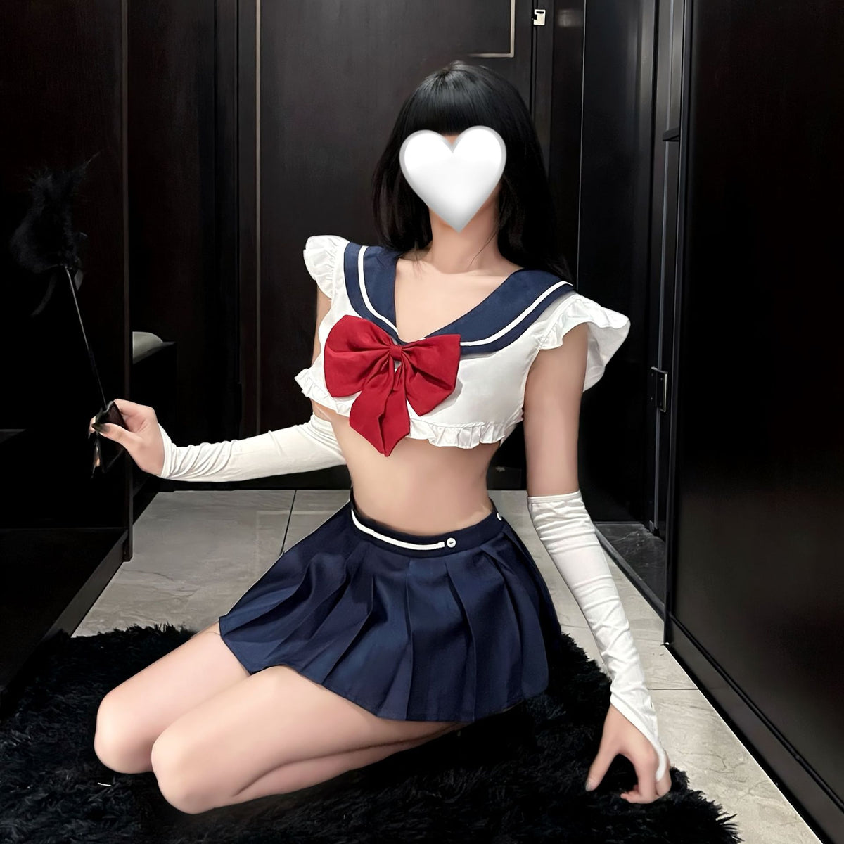 Adult Sailor-Style Top and Skirt Set - 5845