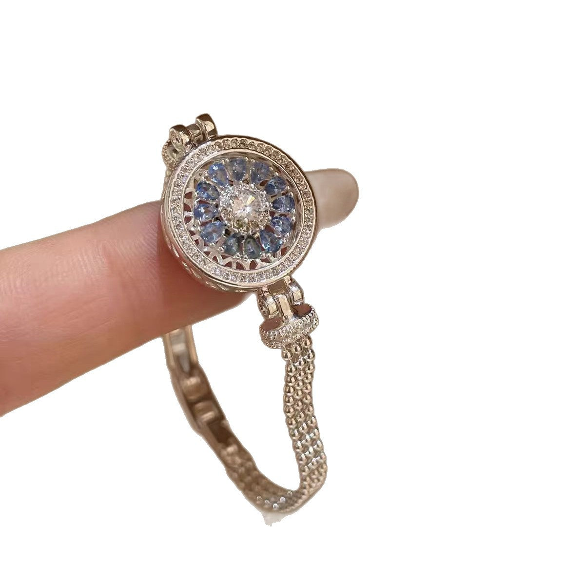Vintage Blue Compass Bracelet or Necklace - view 5