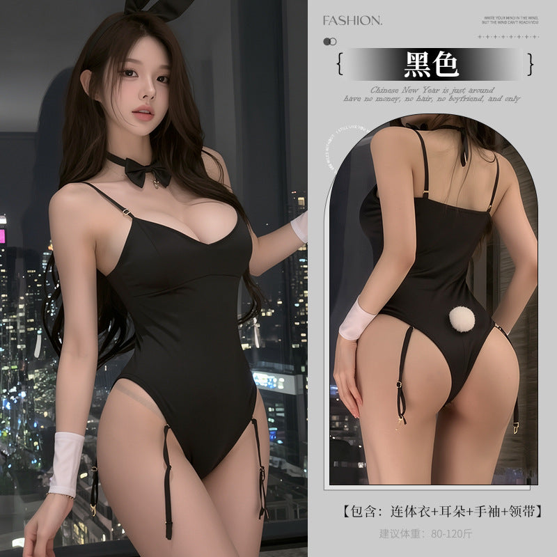Velvet Bunny Costume Bodysuit - 5118