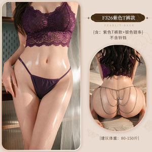 Chain and Bell Detail Thong - F326