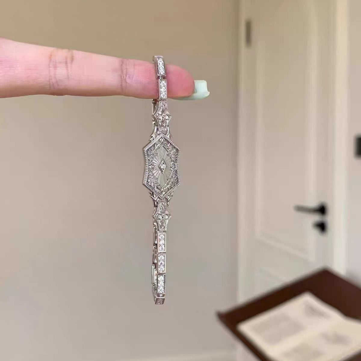 Vintage Filigree Bracelet or Lace-Window Necklace - main view