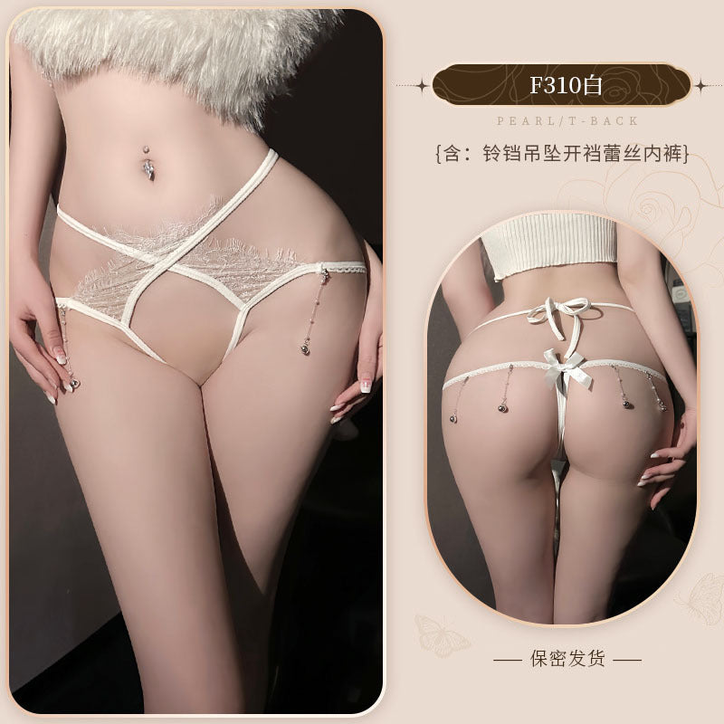 Lace Tie-Detail Bell Briefs - 310