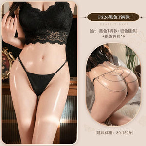 Chain and Bell Detail Thong - F326