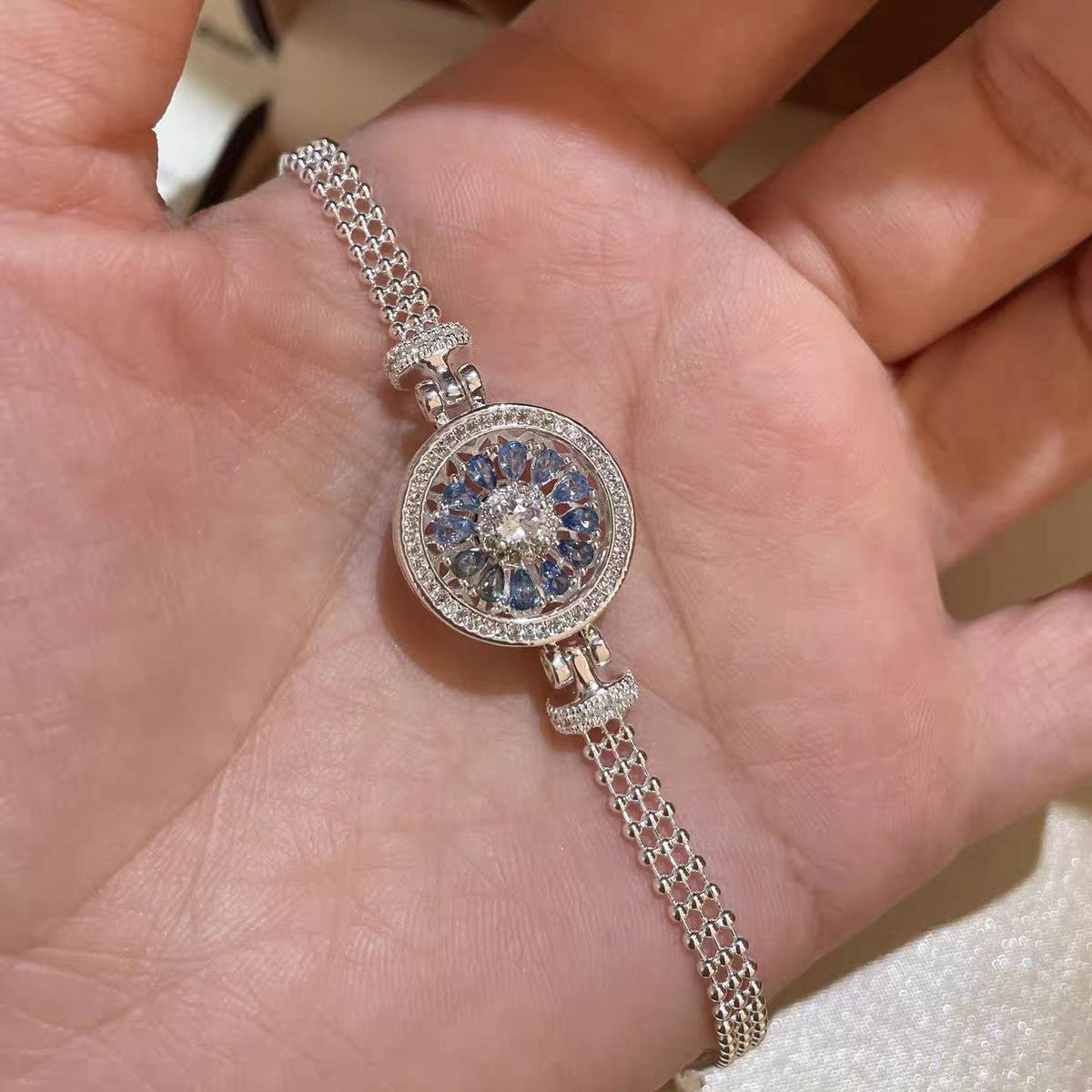 Vintage Blue Compass Bracelet or Necklace - view 4