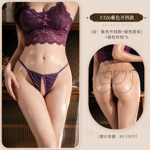 Chain and Bell Detail Thong - F326