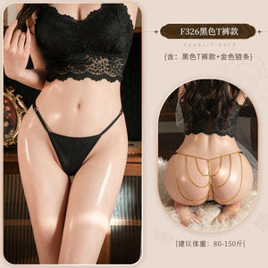 Chain and Bell Detail Thong - F326