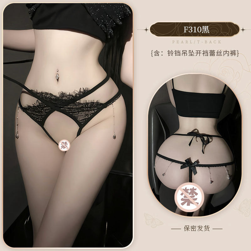 Lace Tie-Detail Bell Briefs - 310