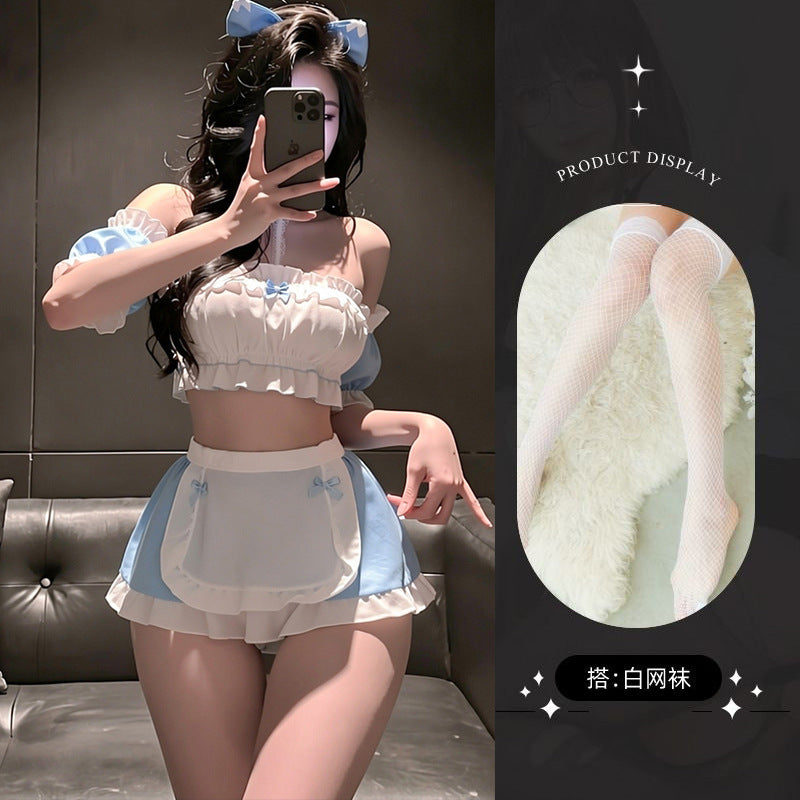 Maid Costume Set with Stocking Options - 8052