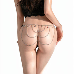 Chain and Bell Detail Thong - F326