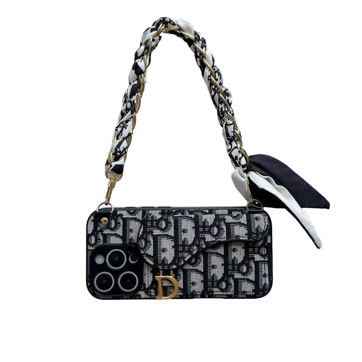 Black Handle and Crossbody Phone Case